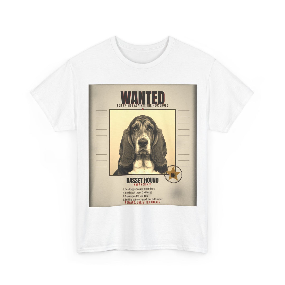 Wanted Basset Hound Tee