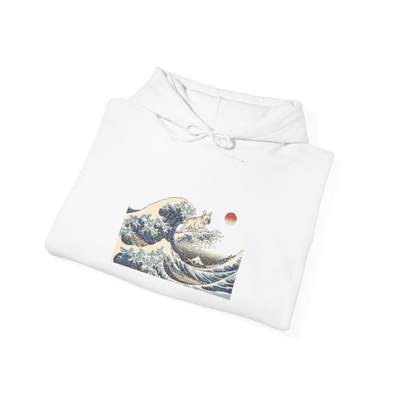 Great Wave French Bulldog Hoodie