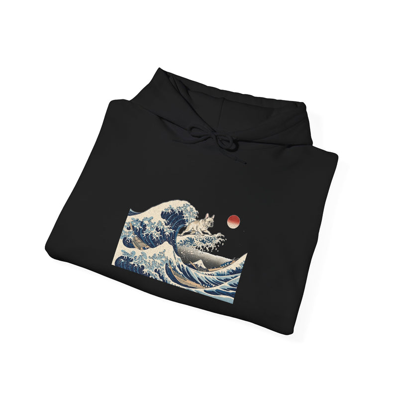 Great Wave French Bulldog Hoodie