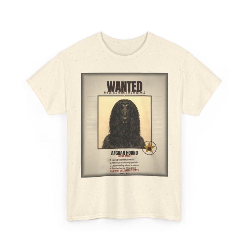 Wanted Afghan Hound Tee