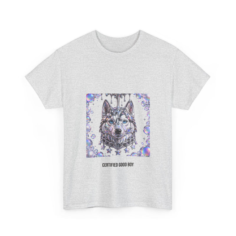 Y2K Chrome Siberian Husky Tee