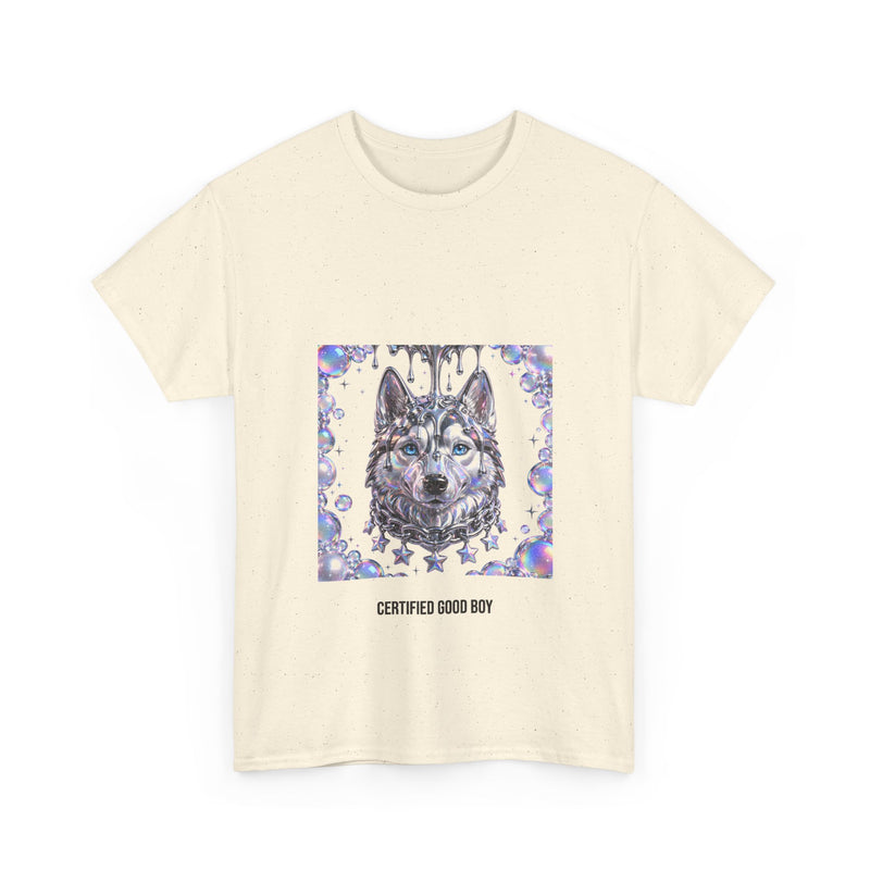 Y2K Chrome Siberian Husky Tee