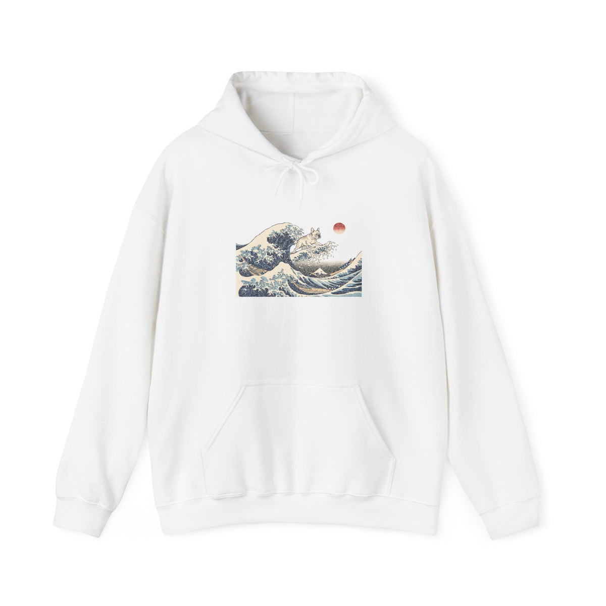 Great Wave French Bulldog Hoodie