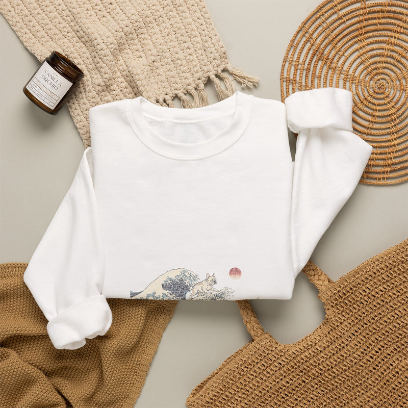 Great Wave French Bulldog Sweatshirt