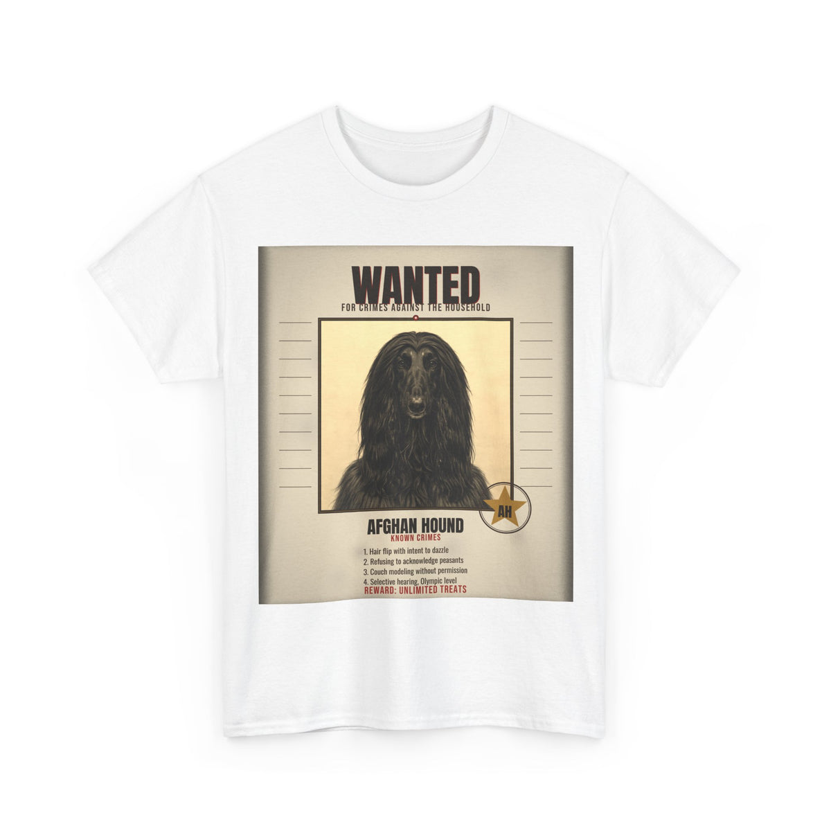 Wanted Afghan Hound Tee