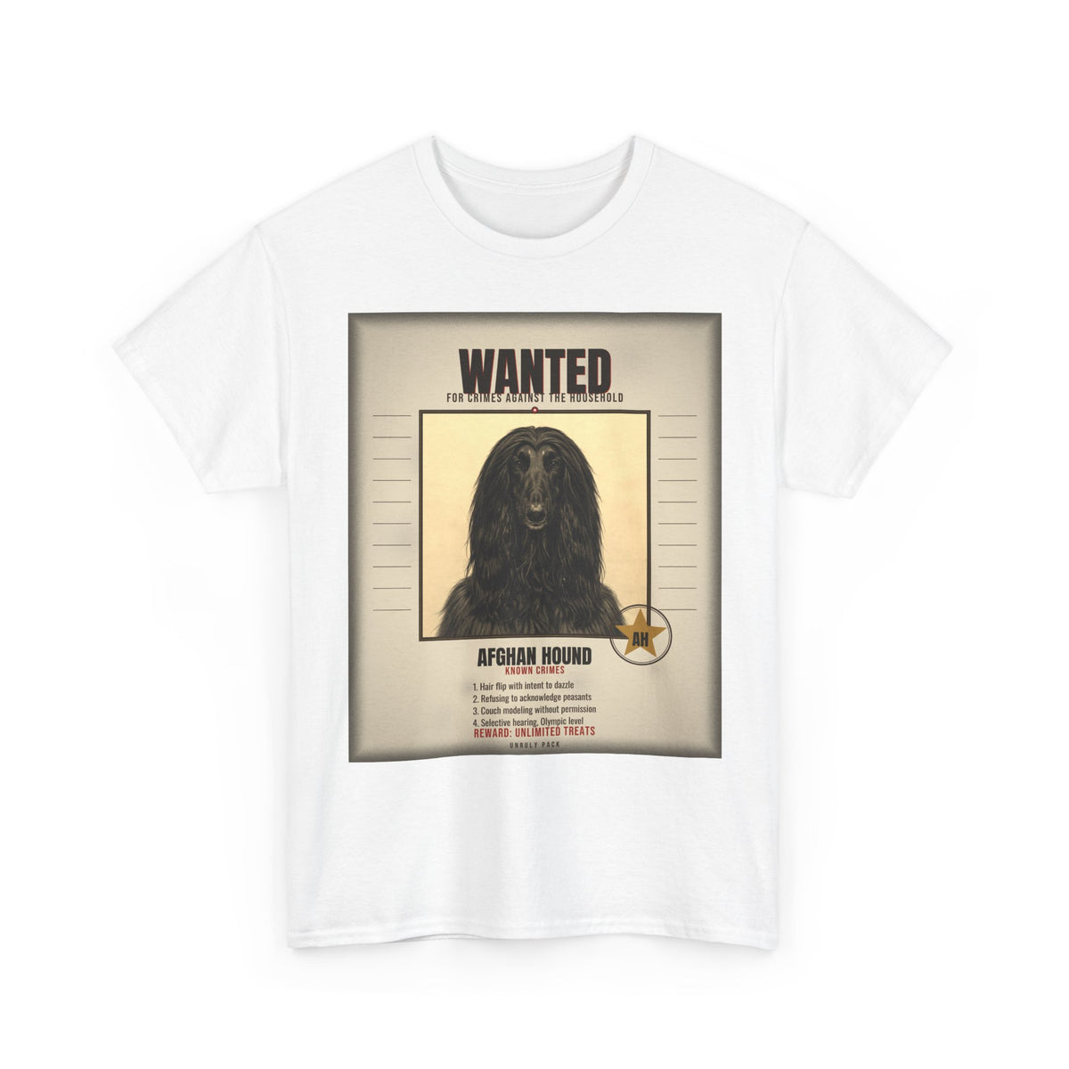 Wanted Afghan Hound Tee