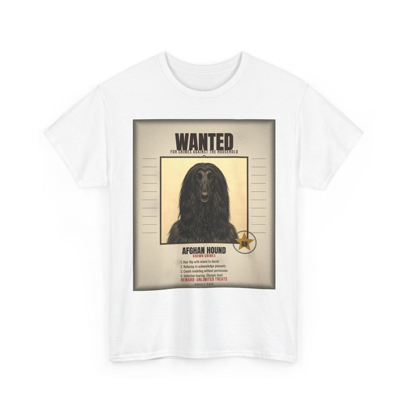 Wanted Afghan Hound Tee