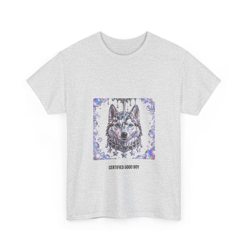 Y2K Chrome Siberian Husky Tee