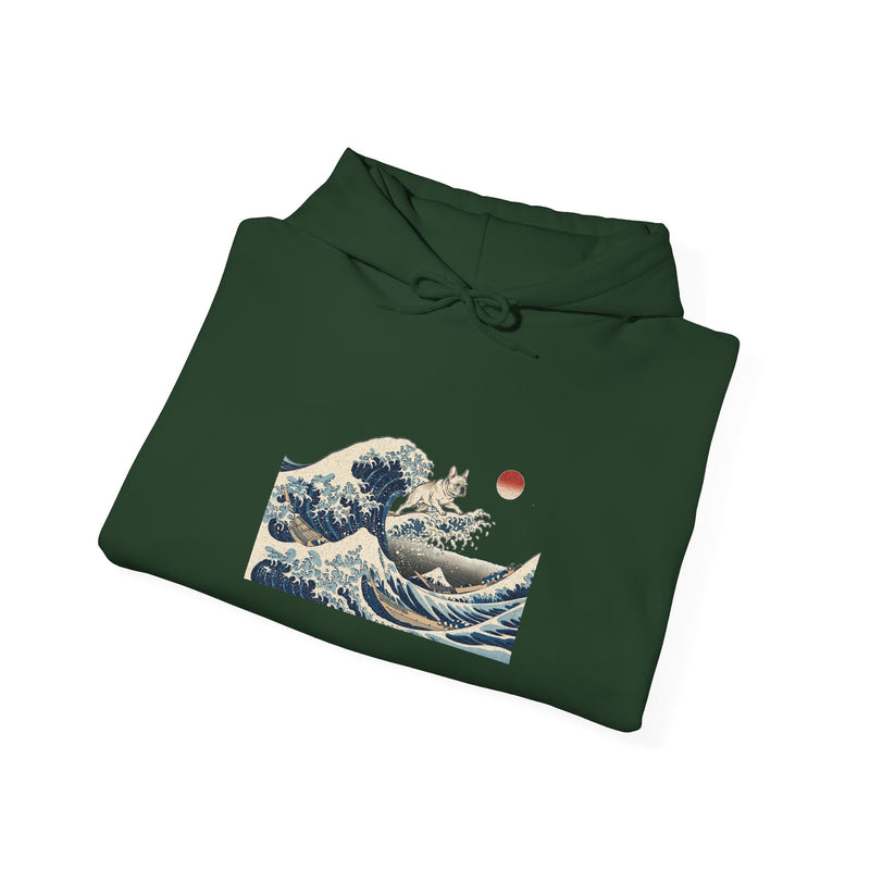 Great Wave French Bulldog Hoodie