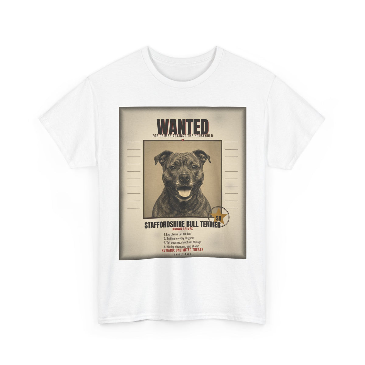 Wanted Staffordshire Bull Terrier Tee