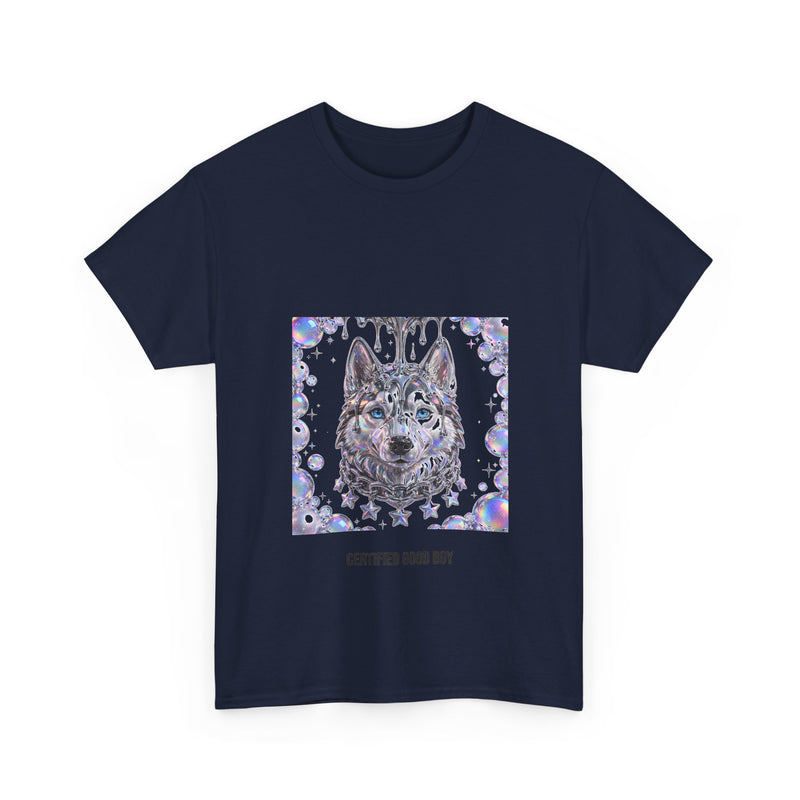 Y2K Chrome Siberian Husky Tee