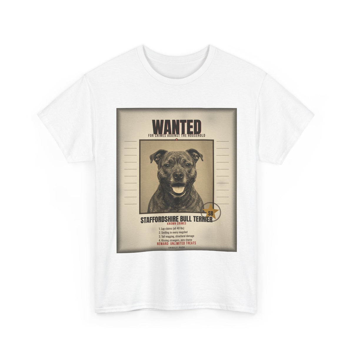 Wanted Staffordshire Bull Terrier Tee