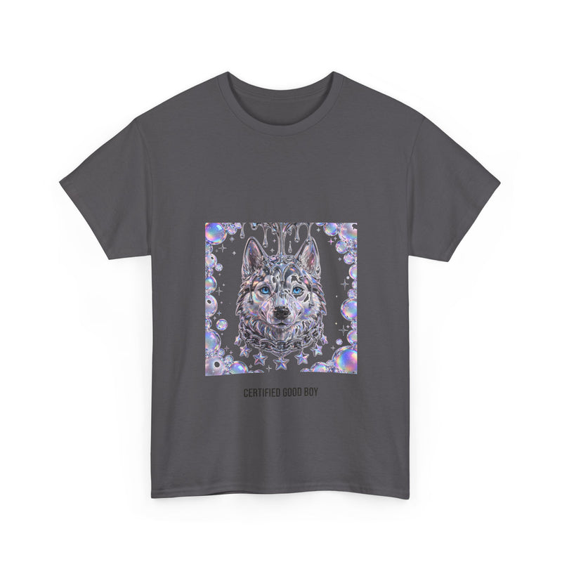 Y2K Chrome Siberian Husky Tee