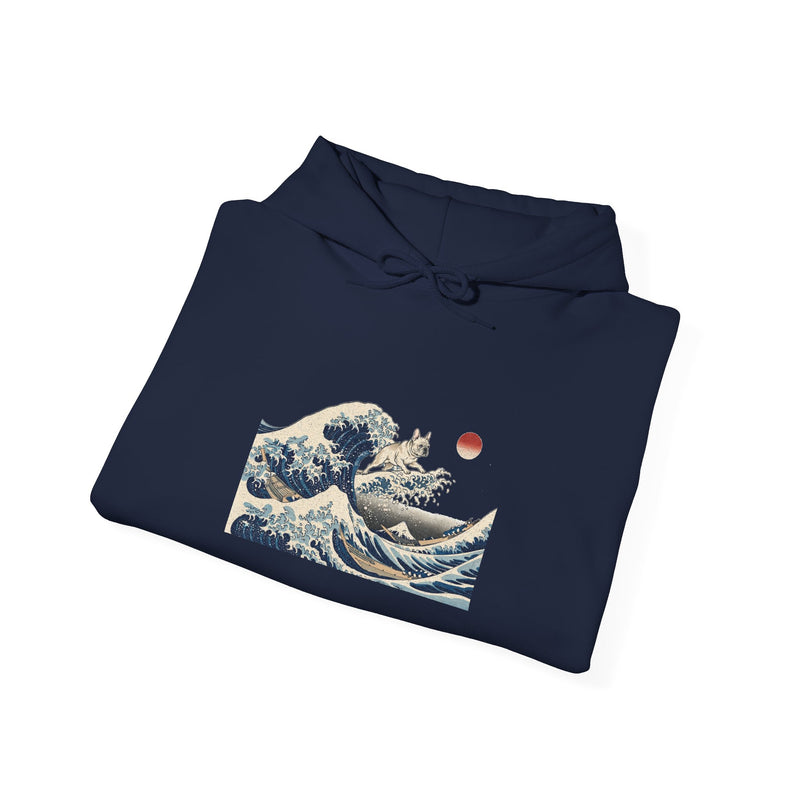 Great Wave French Bulldog Hoodie