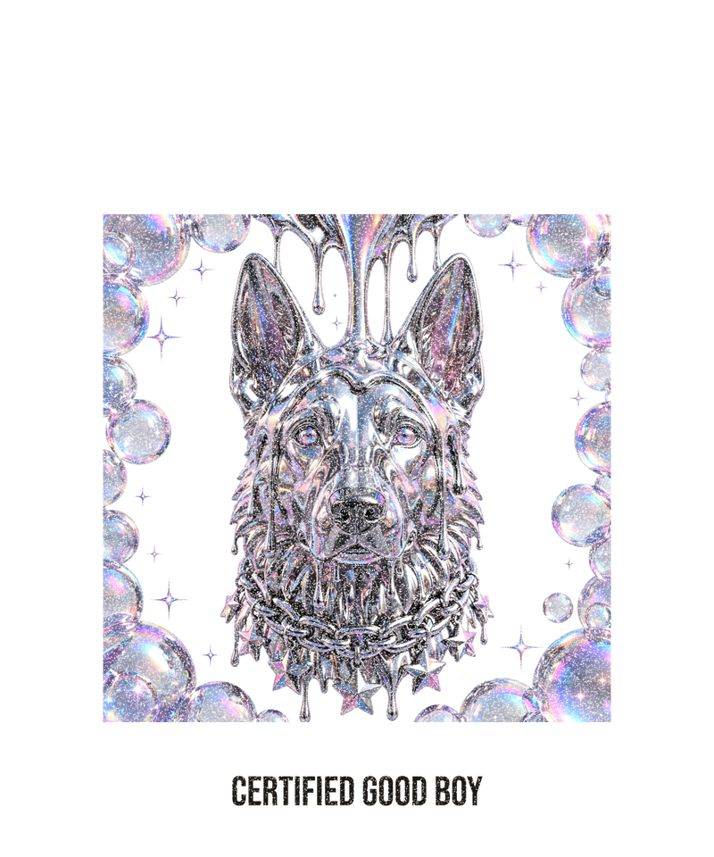 Y2K Chrome German Shepherd Tee